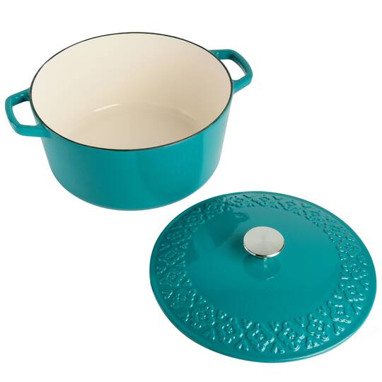 Spice By Tia Mowry Savory Saffron 6qt. Enameled Cast Iron Dutch Oven with Lid
